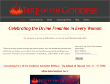 Tablet Screenshot of fireofthegoddess.com
